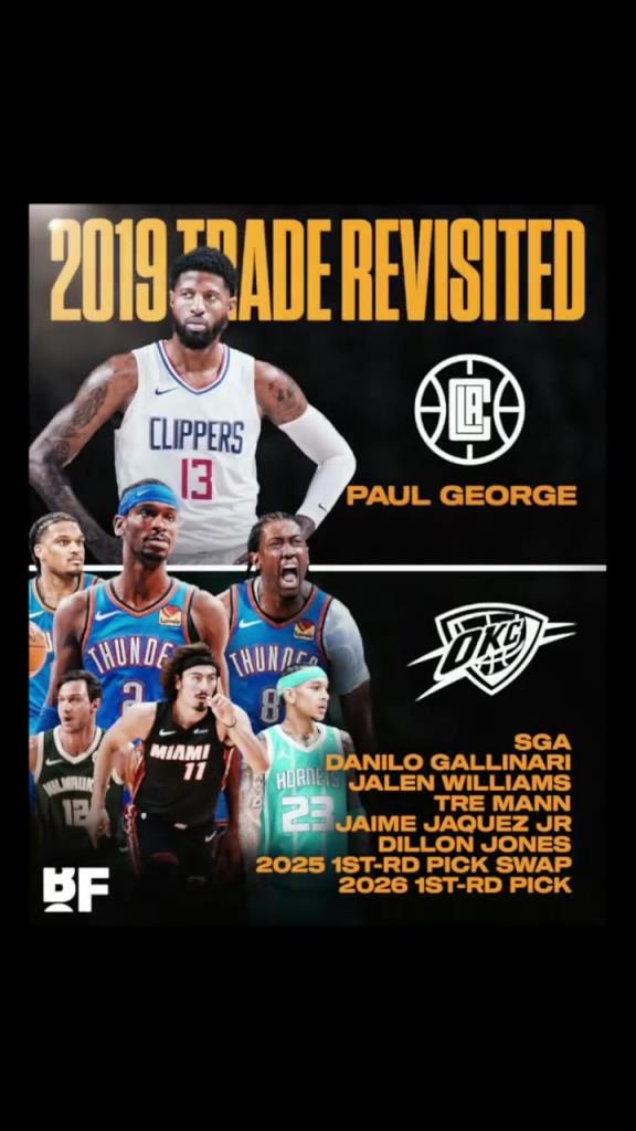 SGA拿MVP!當(dāng)年快船9換1得喬治是史上最糟糕交易嗎?