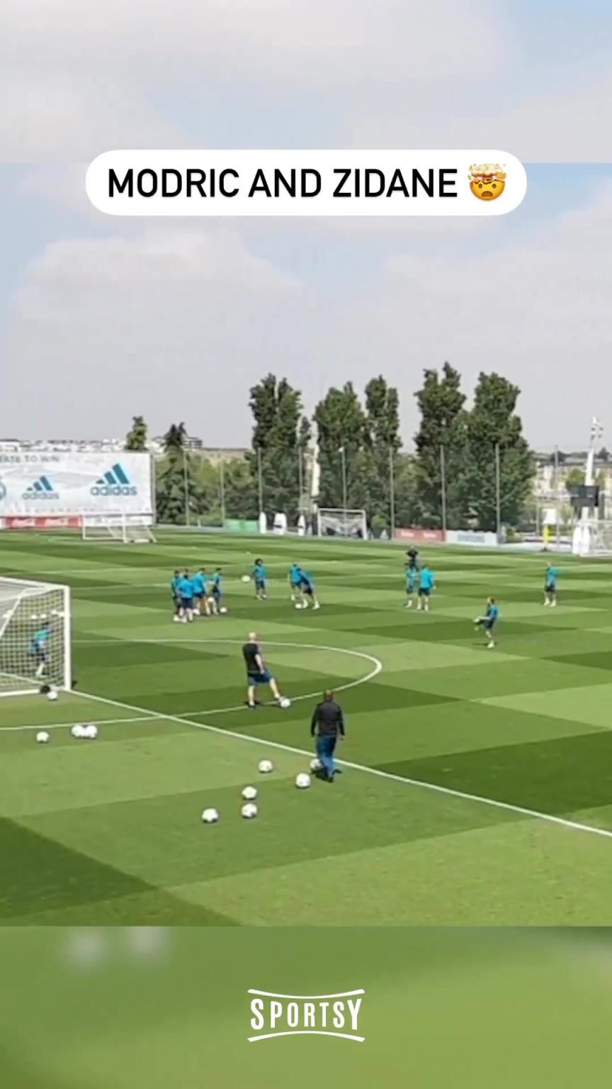 難得一見，齊達(dá)內(nèi)與莫德里奇的超級連線