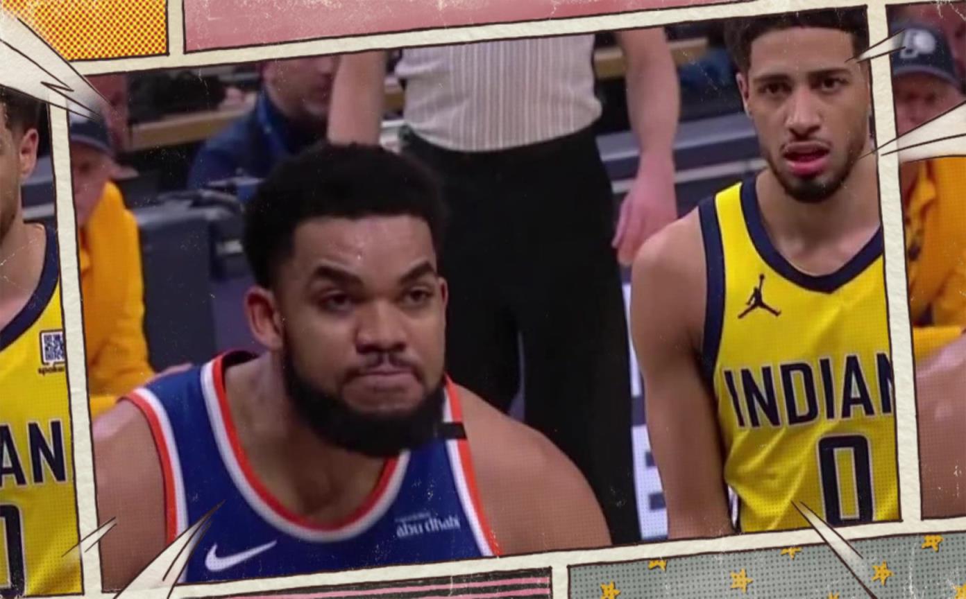 又一幅世界名畫?唐斯殘暴隔扣2+1反超比分 身后哈利看呆了