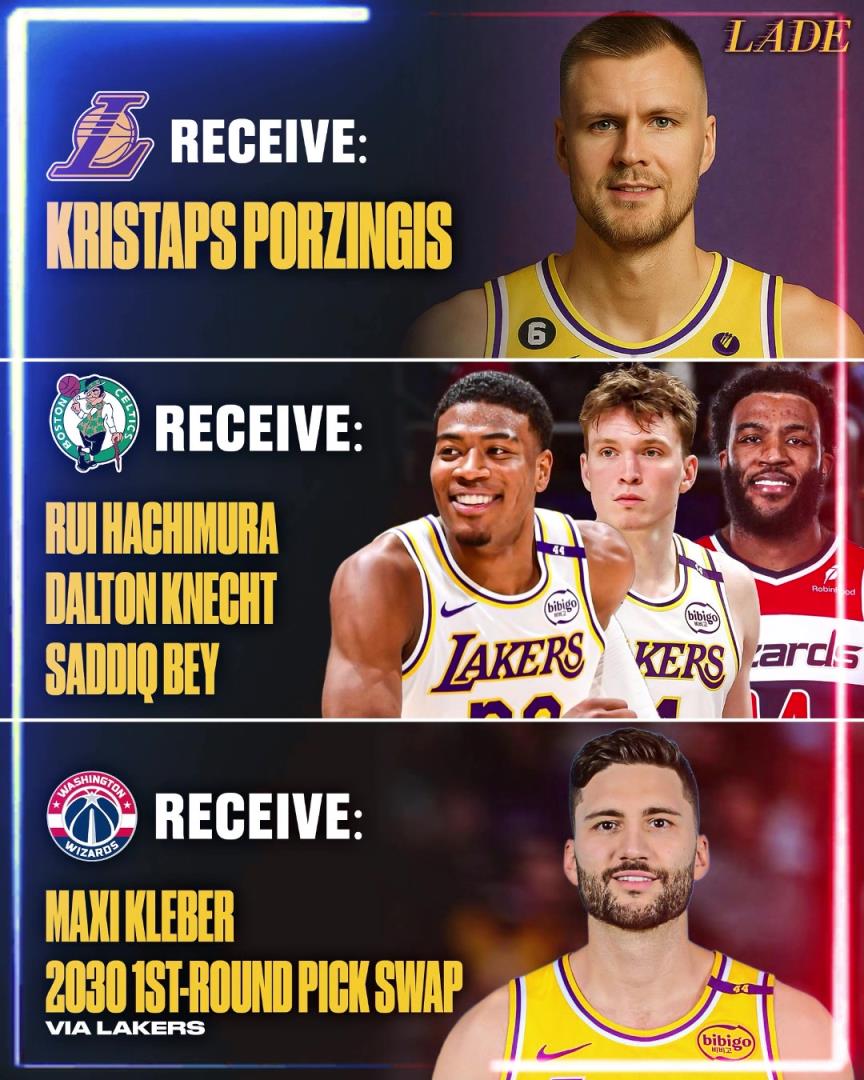 美媒交易模擬:波津77再聯手!湖人送出八村、克內克特、克萊伯