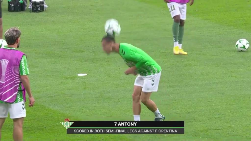 圓神太絲滑了！安東尼賽前熱身小秀一把技術(shù)！