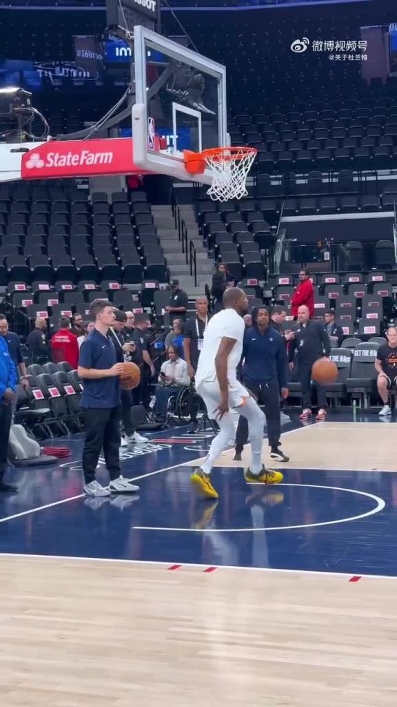 杜蘭特的個人小習慣：每次都要以一個扣籃結束賽前訓練