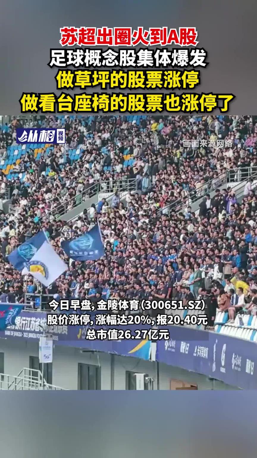 蘇超出圈火到A股 ！足球概念股集體爆發，做草坪的股票都漲停