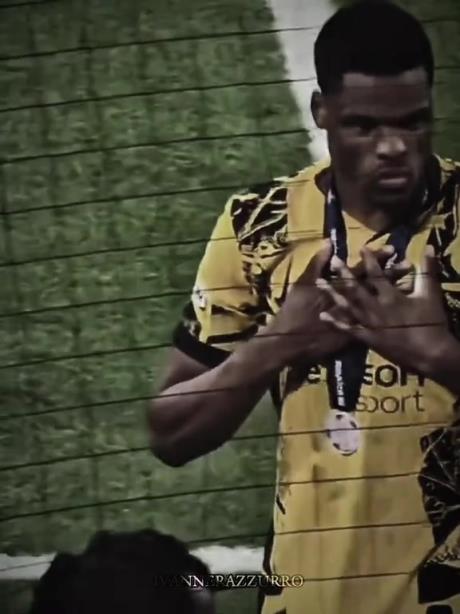 實拍：鄧弗里斯賽后向國米球迷致歉，得到內(nèi)拉祖里掌聲