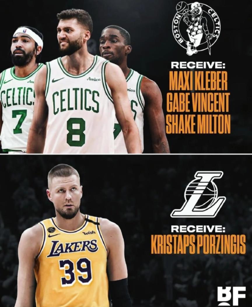 湖人球迷同意嗎？凱爾特人記者提出交易方案：文森特+克萊伯+米爾頓換波神