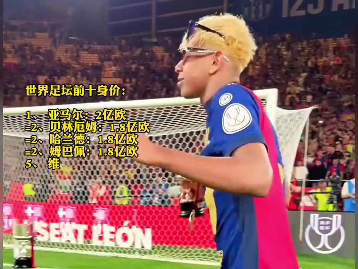 真是青春無價呀！17歲亞馬爾 身價升至2億歐，獨占足壇頭名