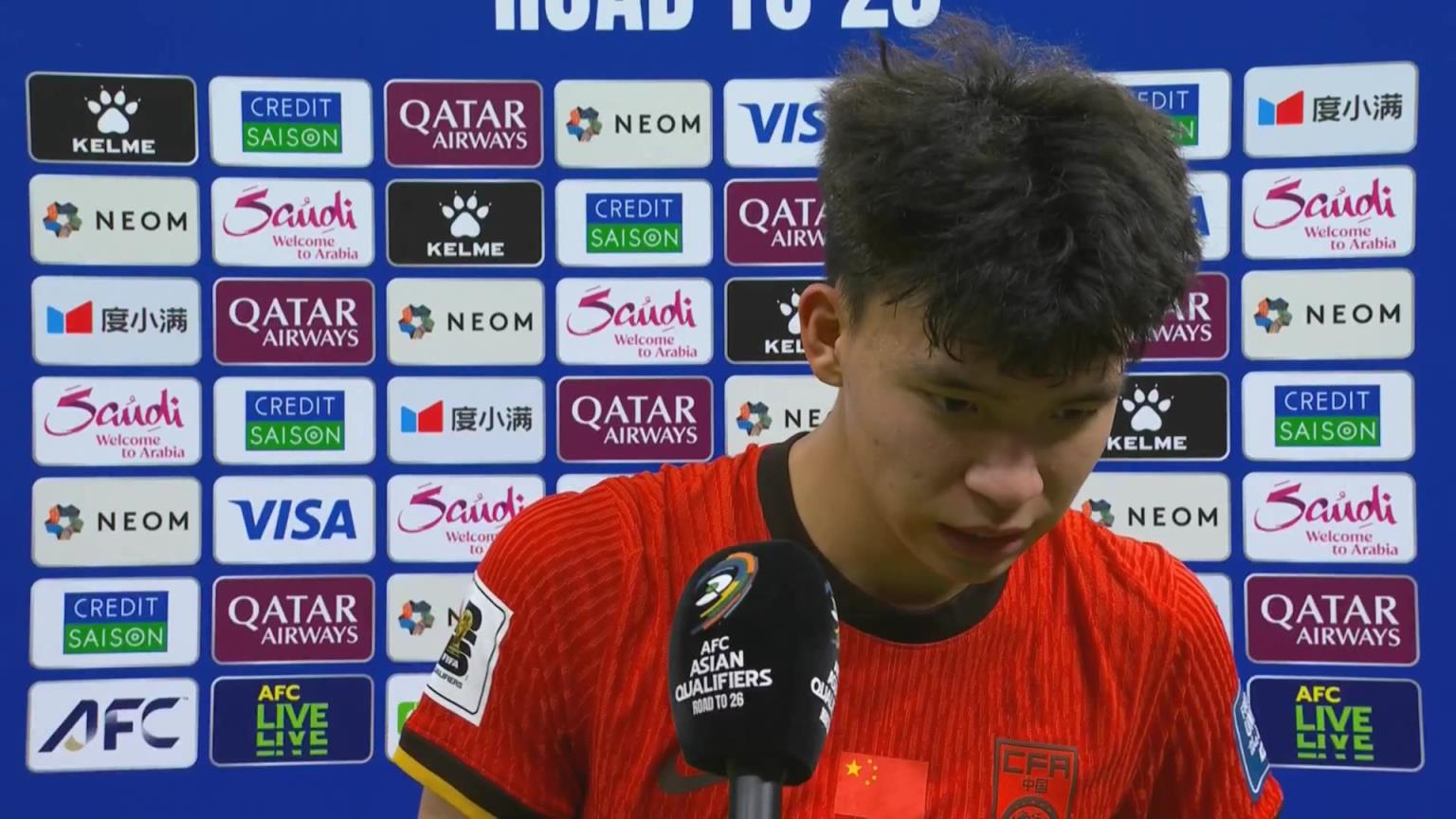 王鈺棟：下半場(chǎng)踢得不錯(cuò)，對(duì)不起球迷，2030再見！